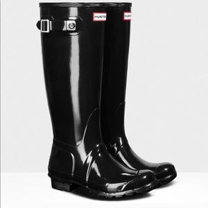 Original Hunter Gloss Rain Boots sz 8
